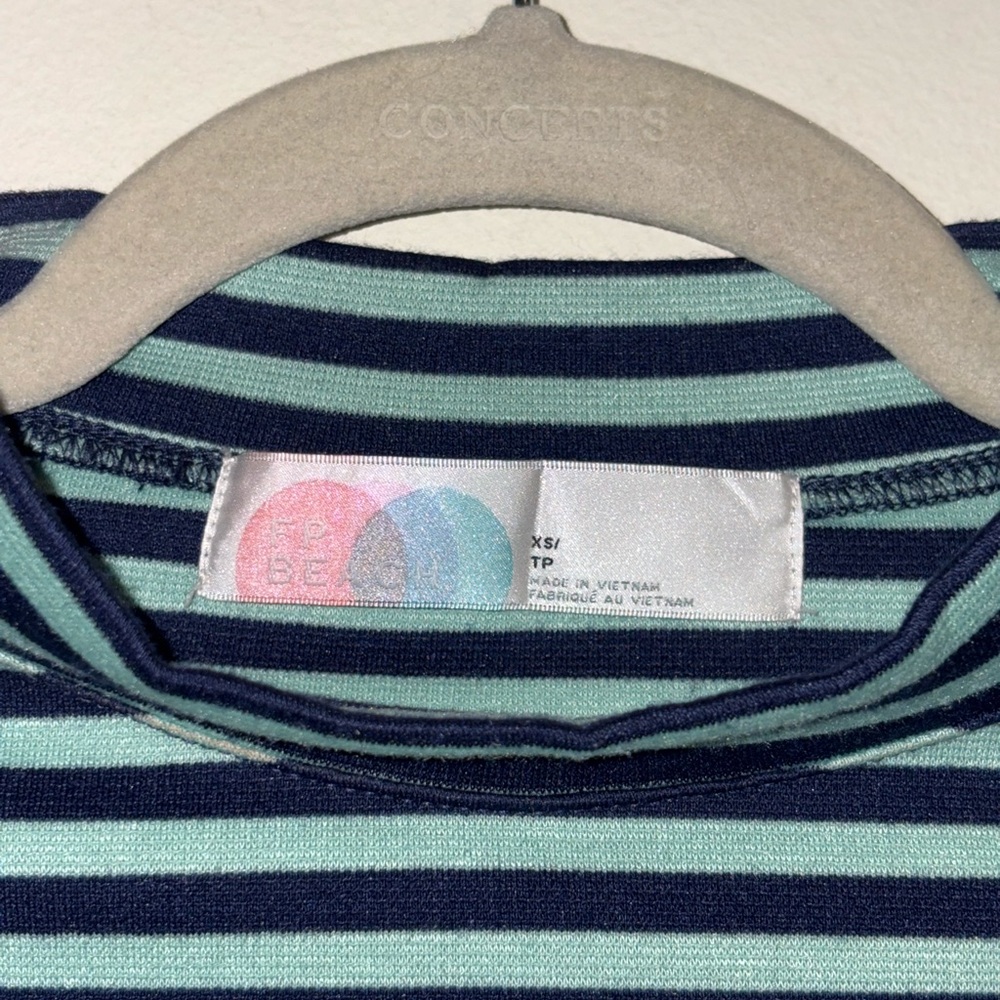 Free People Beach On the Line Stripe Dress in Navy and Mint Size XS - Picture 8 of 10